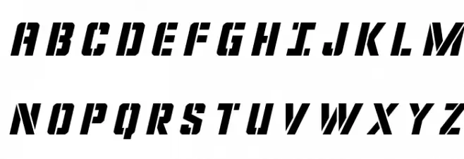 Covert Ops Title Italic Font UPPERCASE