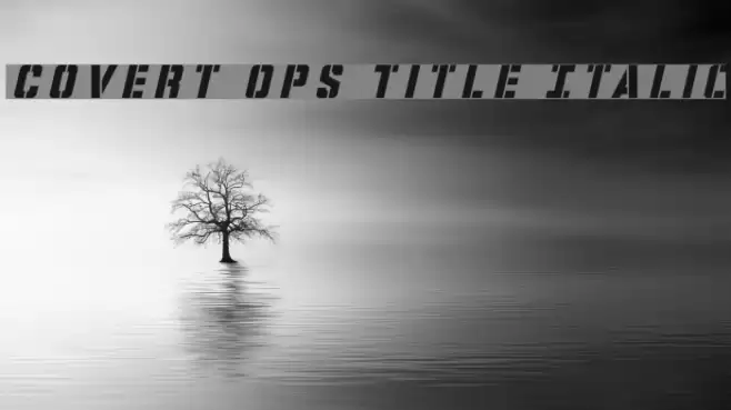 Covert Ops Title Italic Font examples