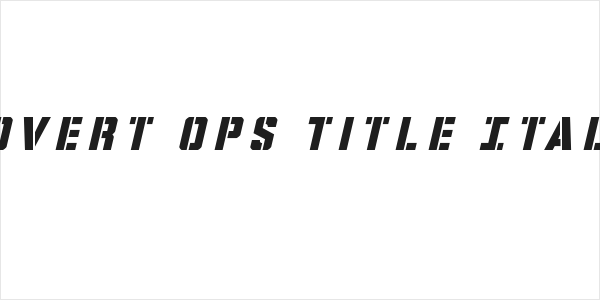 Covert Ops Title Italic Logo