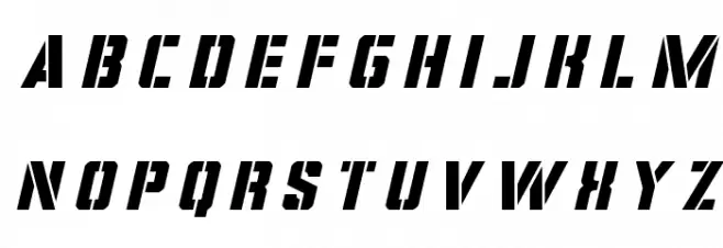 Covert Ops Title Italic Font LOWERCASE