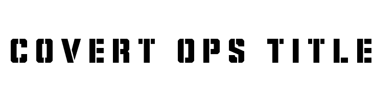 Covert Ops Title  Скачать бесплатные шрифты