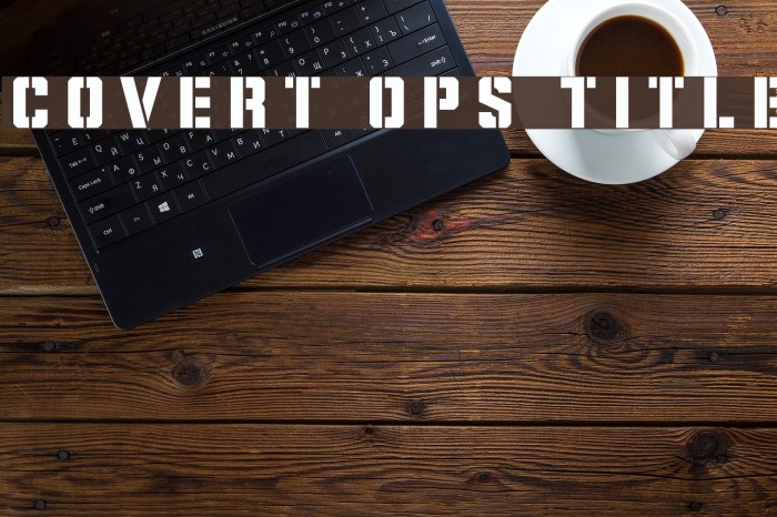 Covert Ops Title Font examples