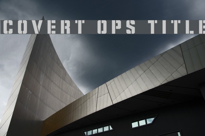 Covert Ops Title Font examples
