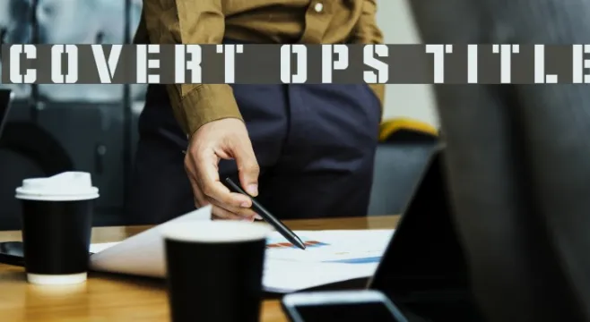 Covert Ops Title Example 3