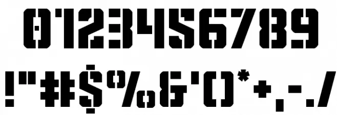 Covert Ops Font OTHER CHARS