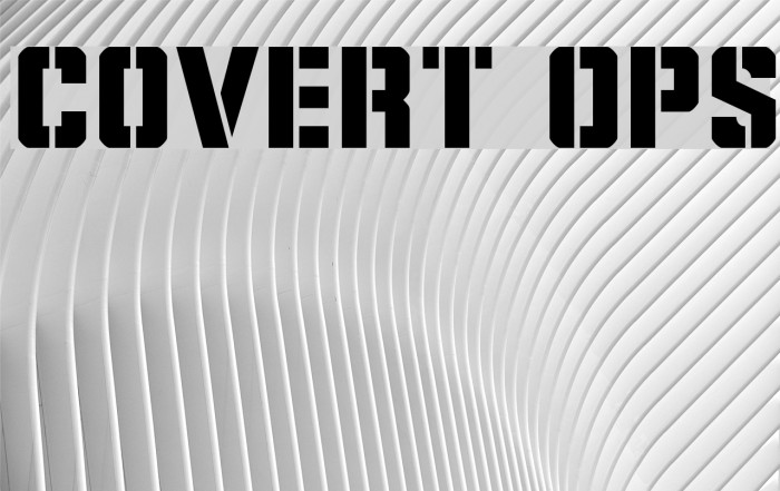 Covert Ops Font examples