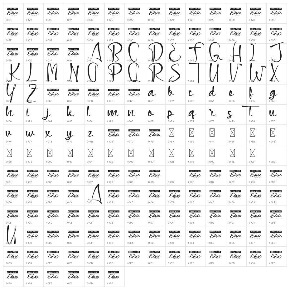 Covert Paradise Demo Character Map