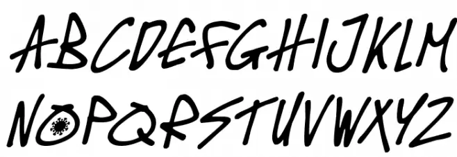Covid-19 Contagion Italic Шрифта ВЕРХНИЙ