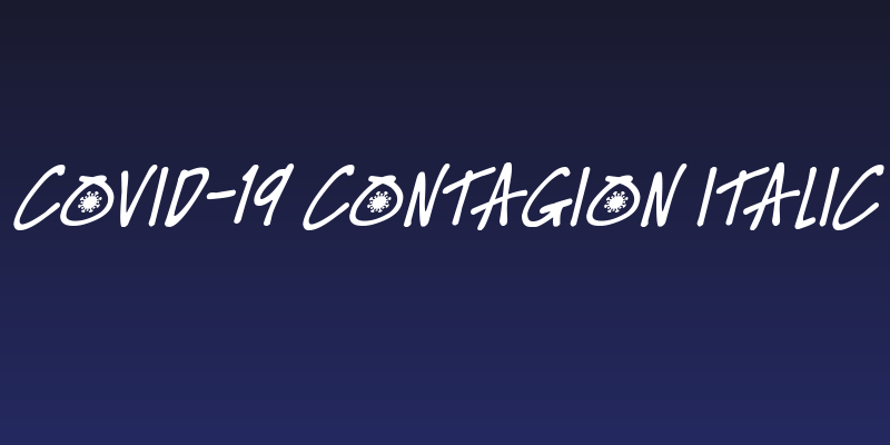 Covid-19 Contagion Italic Social Header