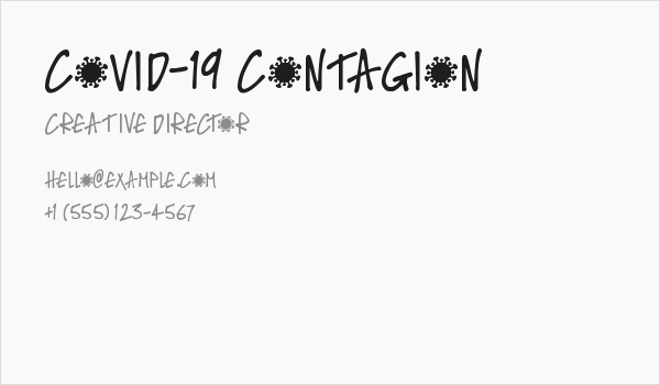 Covid-19 Contagion Business Card