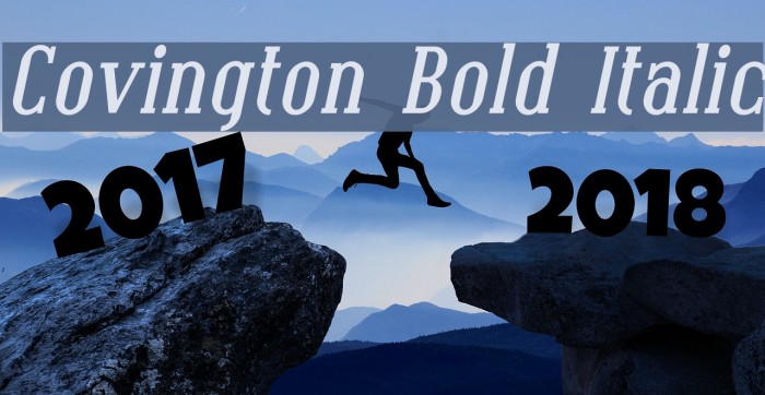 Covington Bold Italic Font examples