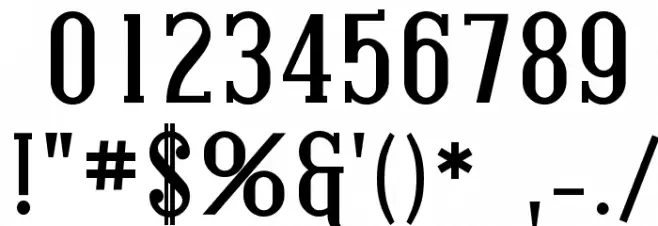 Covington Bold Font OTHER CHARS
