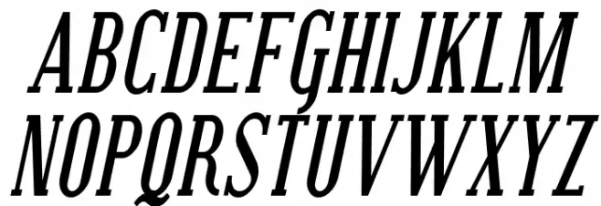 Covington Cond Bold Italic Polices MAJUSCULES