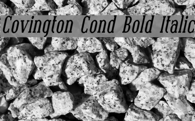 Covington Cond Bold Italic Fuentes examples