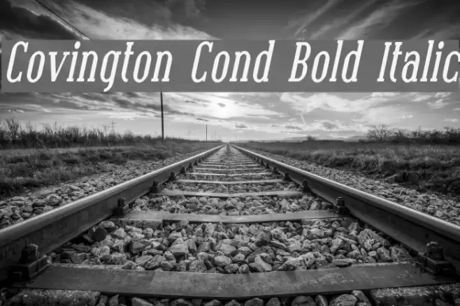 Covington Cond Bold Italic Fuentes examples