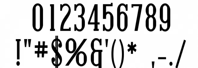 Covington Cond Bold Font OTHER CHARS