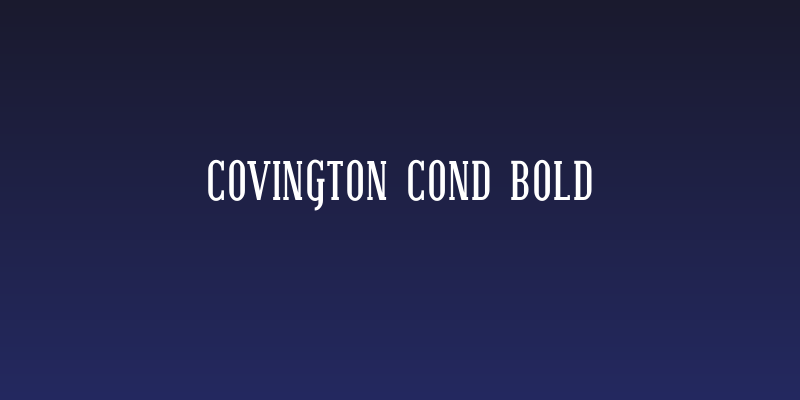 Covington Cond Bold Social Header