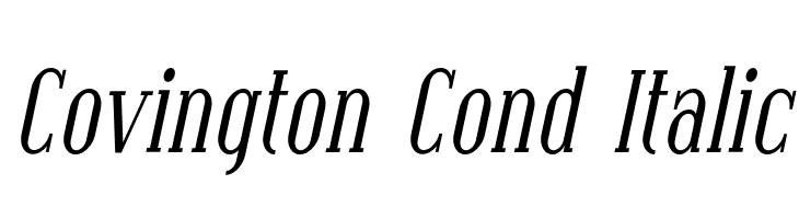 Covington Cond Italic  Frei Schriftart Herunterladen