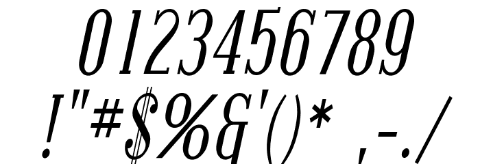 Covington Cond Italic Font OTHER CHARS