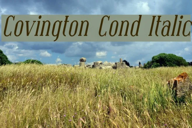 Covington Cond Italic Example 2