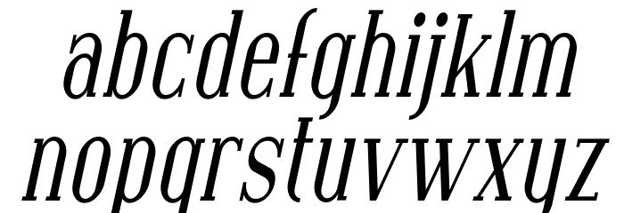 Covington Cond Italic Font LOWERCASE