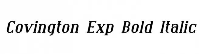 Covington Exp Bold Italic  baixar fontes gratis