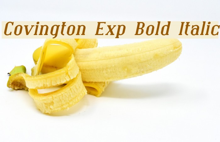 Covington Exp Bold Italic Font examples