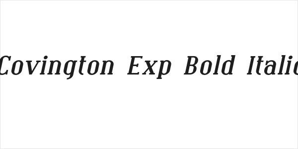 Covington Exp Bold Italic Logo