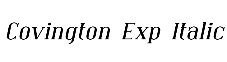 Covington Exp Italic  Скачать бесплатные шрифты