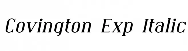Covington Exp Italic  Descarca Fonturi Gratis