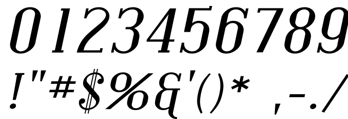 Covington Exp Italic Font OTHER CHARS
