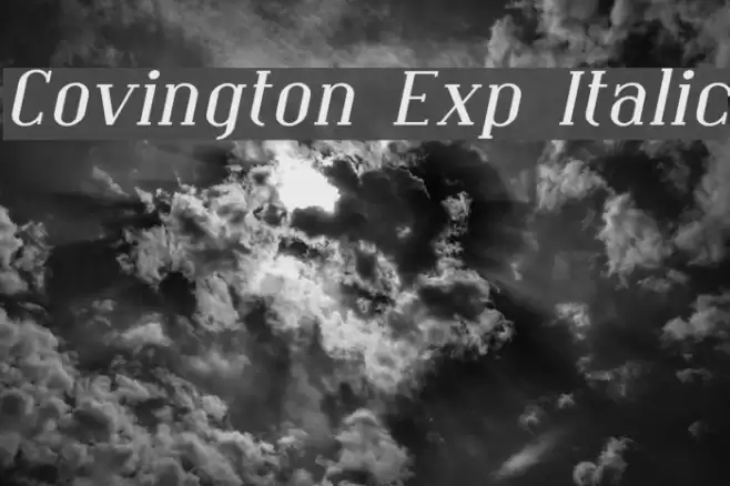 Covington Exp Italic फ़ॉन्ट examples