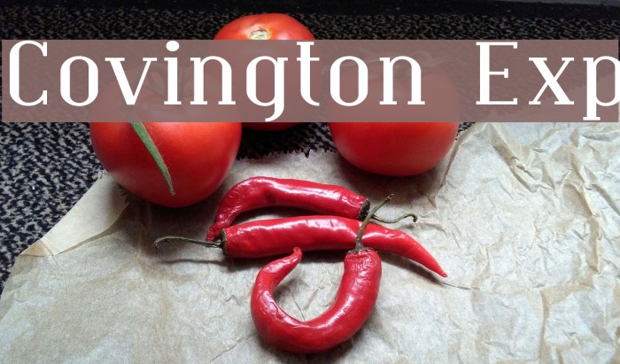 Covington Exp Font examples