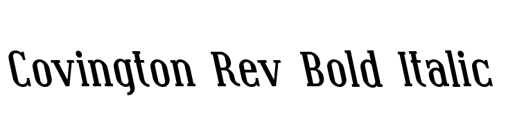 Covington Rev Bold Italic  Frei Schriftart Herunterladen