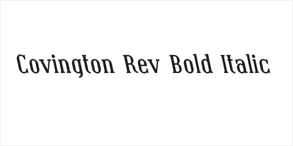 Covington Rev Bold Italic Logo