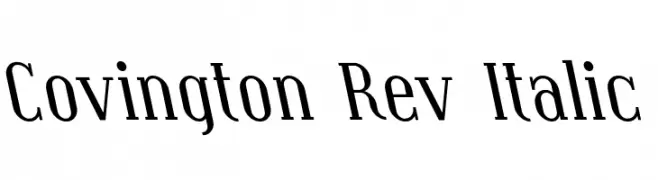 Covington Rev Italic  नि: शुल्क फ़ॉन्ट्स डाउनलोड