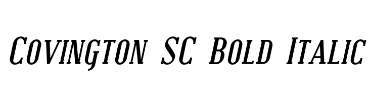 Covington SC Bold Italic Font