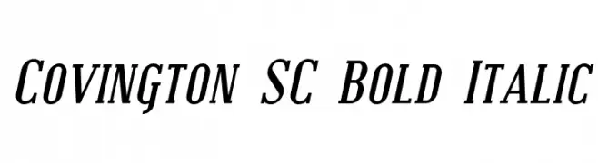 Covington SC Bold Italic  font caratteri gratis