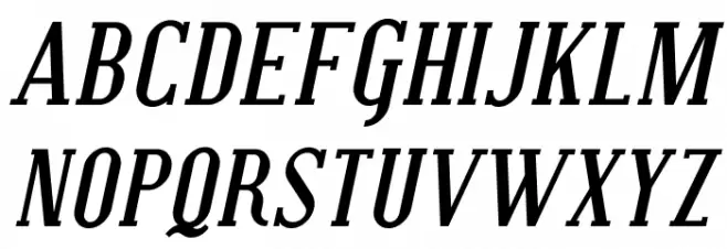 Covington SC Bold Italic Caratteri MAIUSCOLE