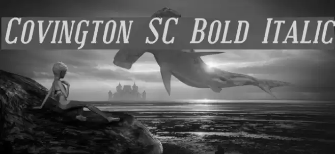 Covington SC Bold Italic Font examples