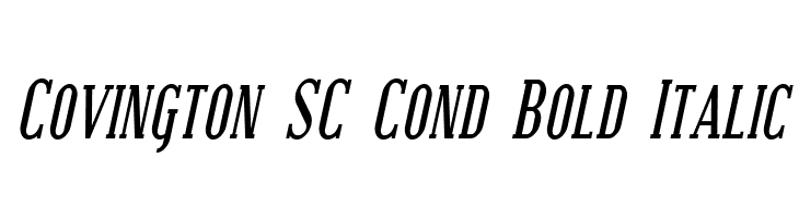 Covington SC Cond Bold Italic Font