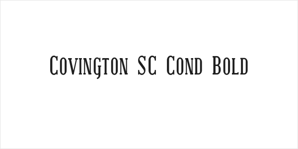 Covington SC Cond Bold Logo
