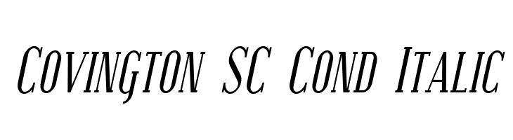 Covington SC Cond Italic Font