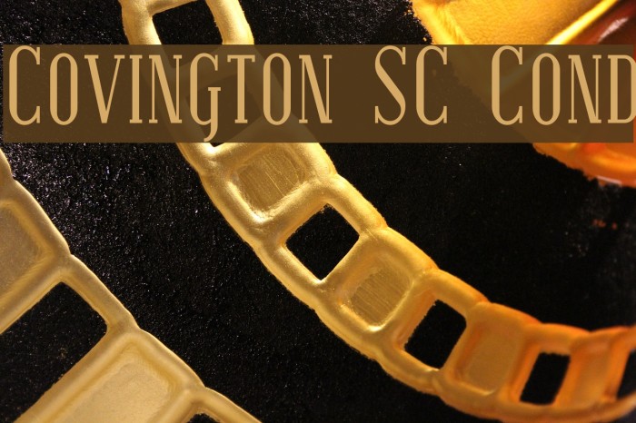 Covington SC Cond Font examples