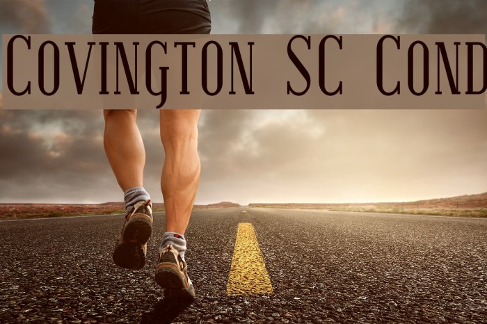 Covington SC Cond Font examples