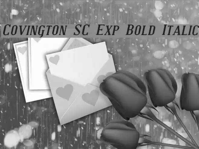 Covington SC Exp Bold Italic Font examples