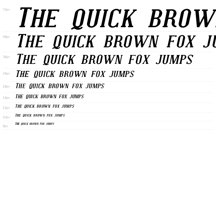 Covington SC Exp Bold Italic Waterfall