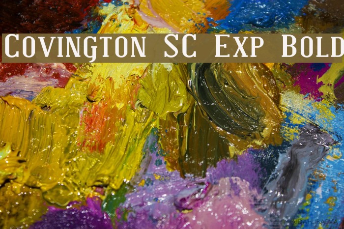 Covington SC Exp Bold Font examples