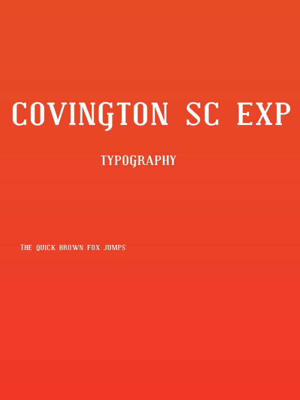 Covington SC Exp Bold Poster