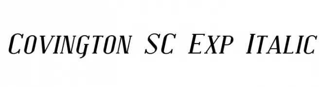 Covington SC Exp Italic  नि: शुल्क फ़ॉन्ट्स डाउनलोड